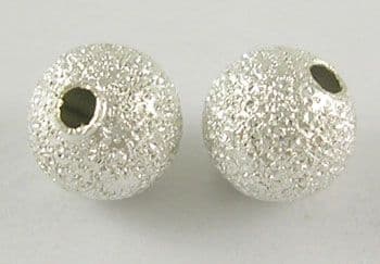 Stardust Beads - Silver Colour - 6mm - Pack of 15