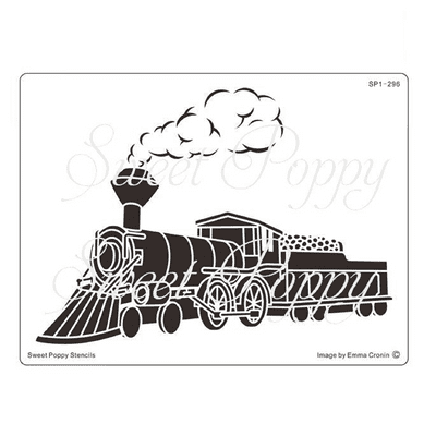 Steam Train Sweet Poppy Stencil