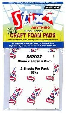 Stix2 3D foam - 25x12x2mm