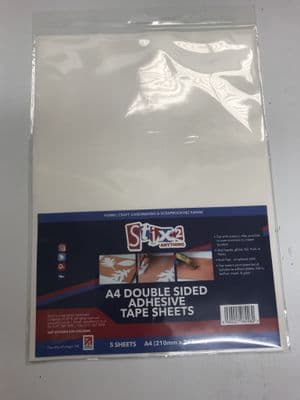 Stix2 A4 Sheets of DoubleSided adhesive (5 sheets)