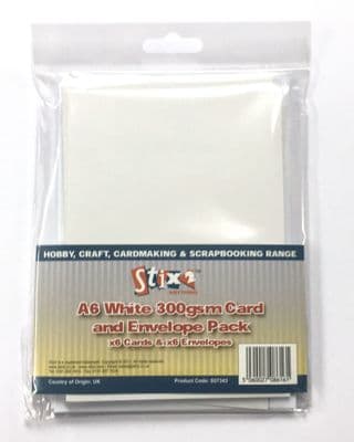 Stix2 Card & Envelopes - C6 White