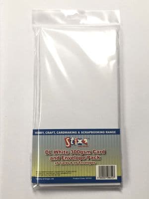 Stix2 Card & Envelopes - DL White
