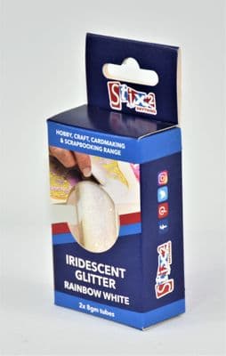 Stix2 Rainbow White Glitter x 2 tubes (80gm per tube)