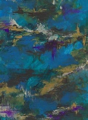 Stormy Blues Printed Greetings Card