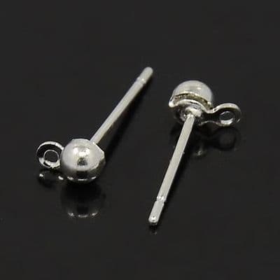 Stud Earring Silver (20 - 10pairs)