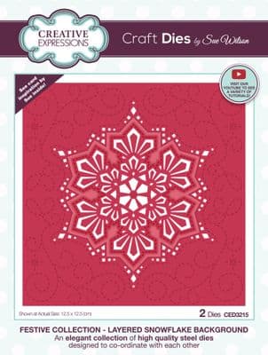 Sue Wilson Layered Snowflake Background Craft Die (CED3215)
