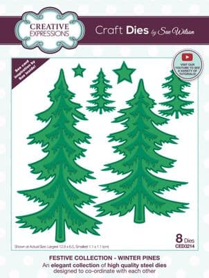 Sue Wilson Winter Pines Craft Die (CED3214)