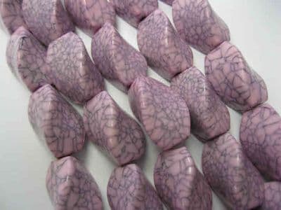 Swirl Pink Acrylic Beads