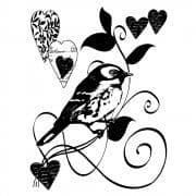 Swirly Bird Crafty Individuals Stamp (CI-224)