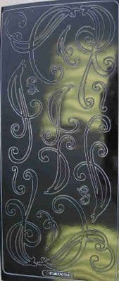 Swirly Swirls Black Peel-Off Sticker