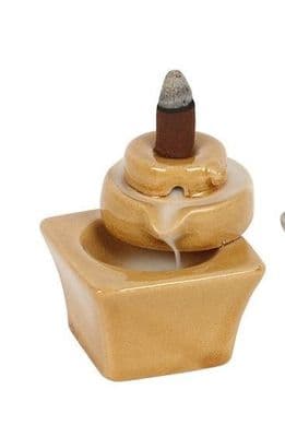 Tan Fountain Backflow Incense Burner