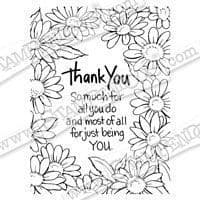 Thank You Daisies Stampendous Cling Stamp (CRR264)