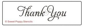 Thank You Sweet Poppy Stencil