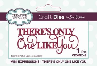 There's Only one like you Mini Creative Expressions Die (CEDME043)