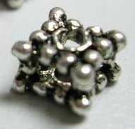 Tibetan Silver Beads - Antique Silver - Cube (Pack of 25)