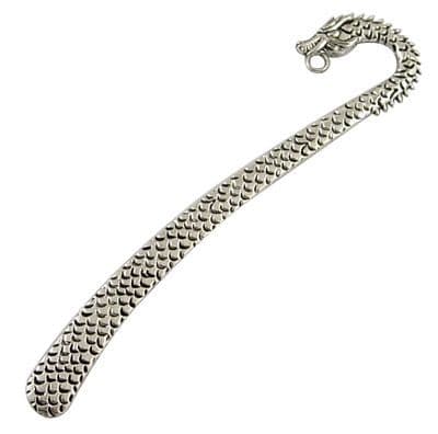 Tibetan Silver Bookmark - Dragon