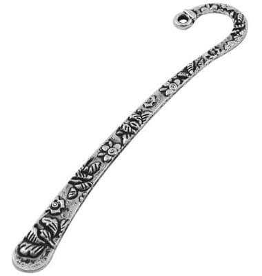 Tibetan Silver Bookmark - Floral