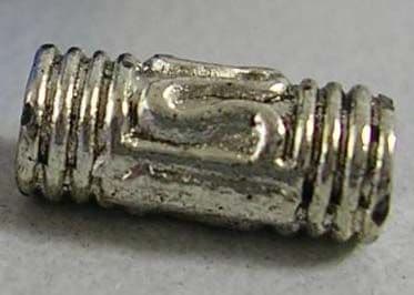 Tibetan Silver Column Shaped Antique Silver Colour Beads - 3.5x8mm (25 beads)