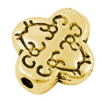 Tibetan Style Antique Gold Beads Cross Shape (10)
