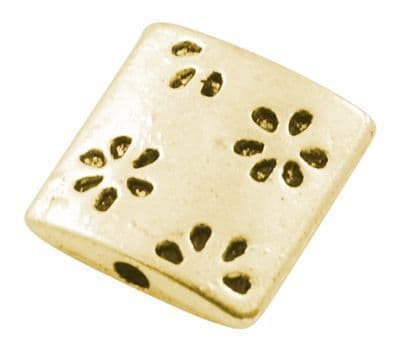 Tibetan Style Antique Gold Beads Square 12mm (10)