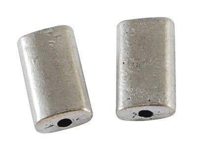 Tibetan Style Rectangle Antique Silver Beads (10)