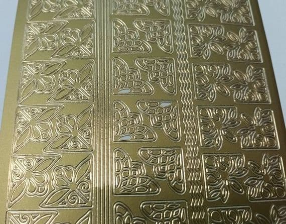 Tiny Corners and Borders Gold Peel-Off Sticker