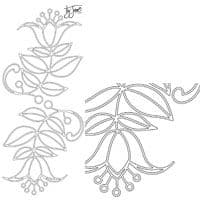 Peel-Off Sticker - Tulip Flower - Silver