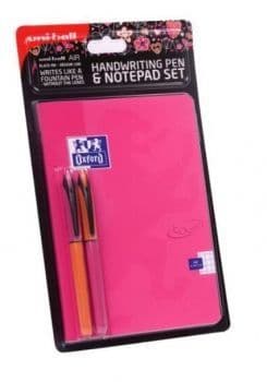 Uni Air Handwriting Pen & Notepad Set A5 Pink