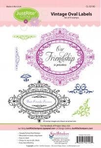 Vintage Oval Labels JustRite stamps