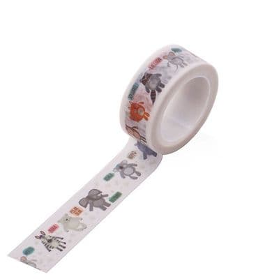 Washi Tape White Animals (15mmx5m)