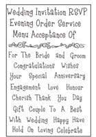 Wedding Words Clear Woodware Stamp (FRCL043)