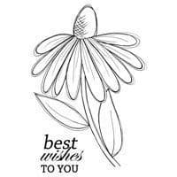 Whimsical Flower Sally Anne Clear Woodware Stamp (JGS446)