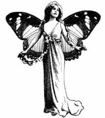 Winged Butterfly Lady Crafty Individuals Stamp (CI-108)