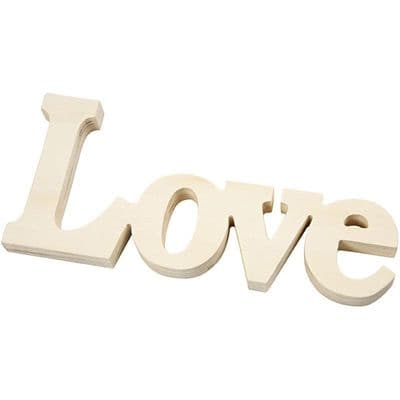 Wooden Love Word