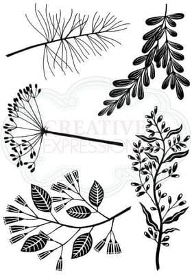 Woodland Sprigs Clear Woodware Stamp (JGB005)