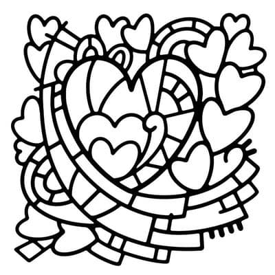 Woodware Heart Window 5.5 in x 5.5 in Stencil (FRST048)