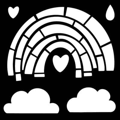 Woodware Rainbow 6 in x 6 in Stencil (FRST049)