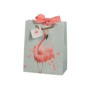 Wrendale Designs Medium Gift Bag - Flamingo
