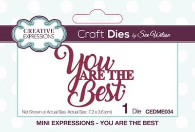 You Are the Best Mini Creative Expressions Die (CEDME034)