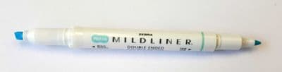 Zebra Midliner Highlighter flourescent 2 ended - blue