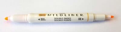 Zebra Midliner Highlighter flourescent 2 ended - orange