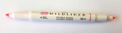 Zebra Midliner Highlighter flourescent 2 ended - pink