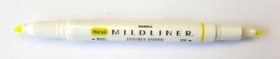 Zebra Midliner Highlighter flourescent 2 ended - yellow