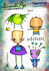 Zinski Art Set 04 (A5 set, trimmed, on EZ) ZA04 PaperArtsy Stamp