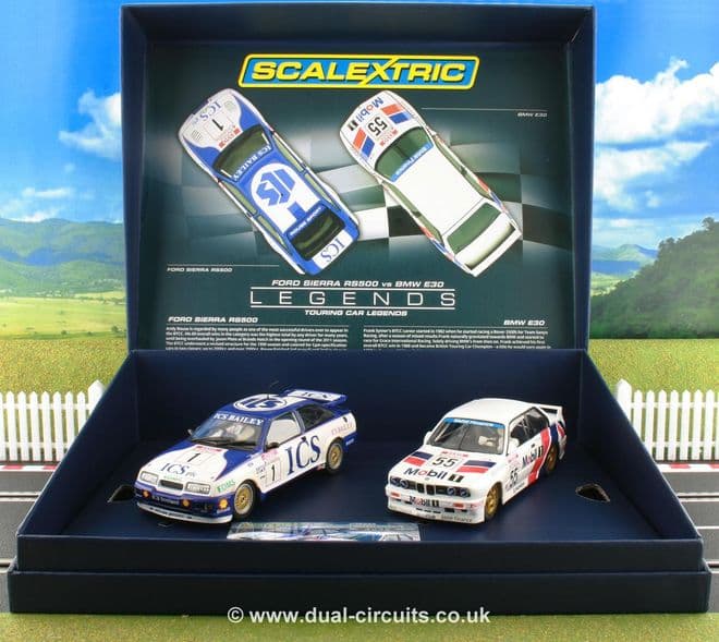 Scalextric C3693A Ford Sierra RS500 v BMW E30 Legends