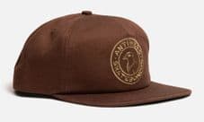 Antihero Basic Pigeon Round Snapback Cap Dark Brown O/S ADULT