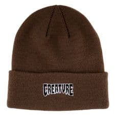 Creature Logo Outline Beanie Dark Brown - O/S Adult