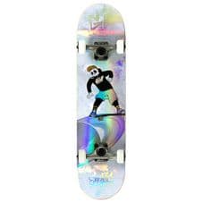 Enuff Skully Hologram Complete Skateboard White - Mini: 7.25" x 29.5"