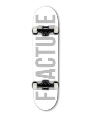 Fracture Fade White Complete Skateboard - 8 Inch