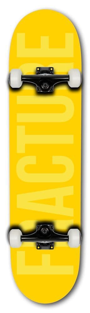 Fracture Fade Yellow Complete Skateboard - 7.75 Inch
